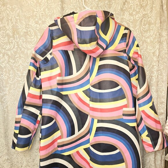 Boden rainbow striped coat raincoat bloggers' favorite size 4 - Picture 5 of 14